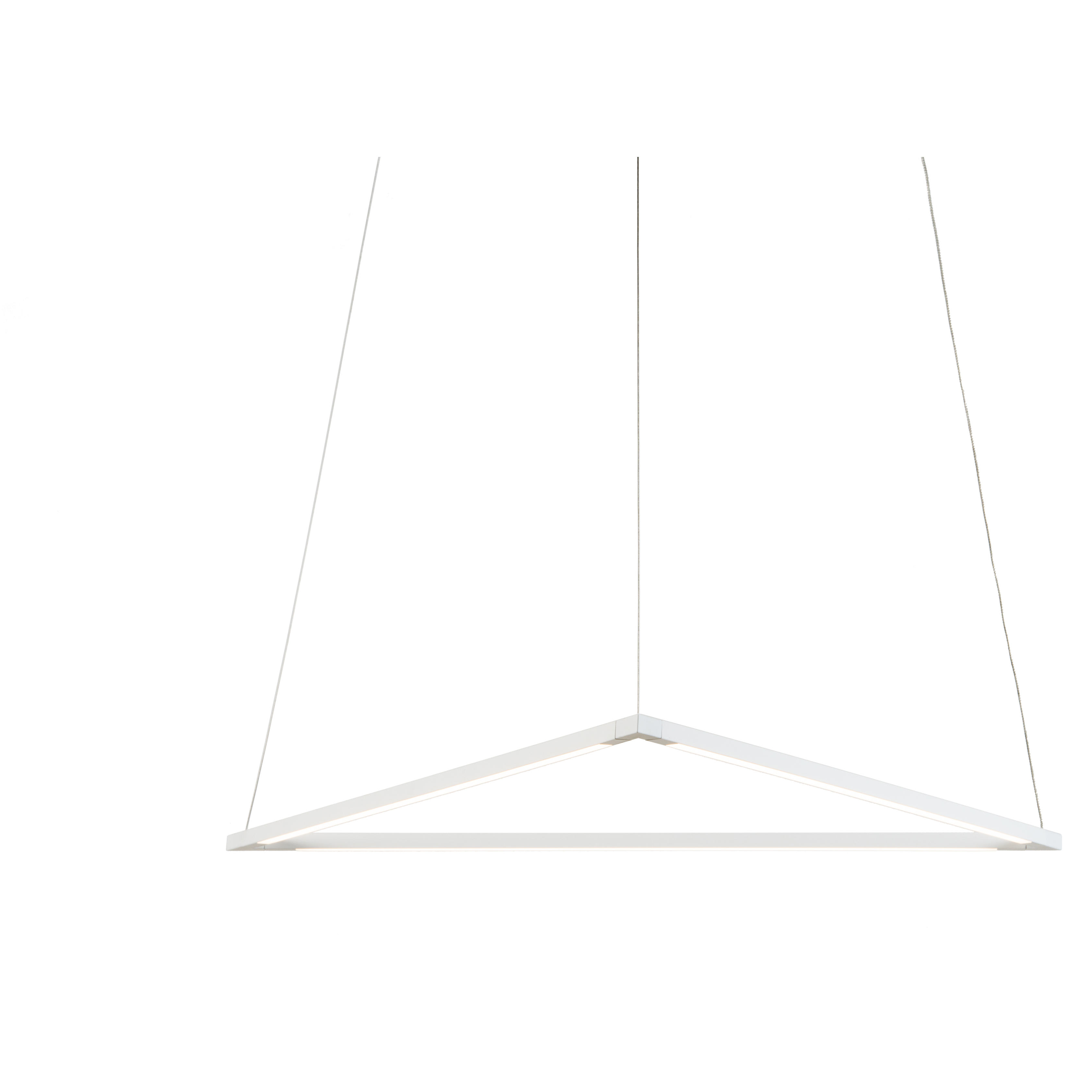 Z-Bar LED 22.88 inch Matte White Pendant Ceiling Light, Triangle
